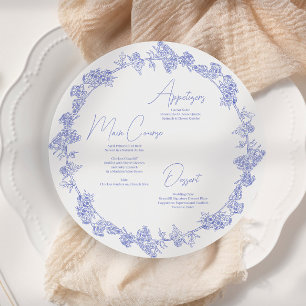 Menu Rond Toile Français   Carte de douche élégant