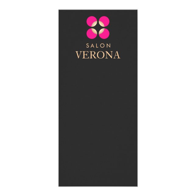 Menü "Rosa"-Logo "Künstler und Schönheitssalon" (Vorne)