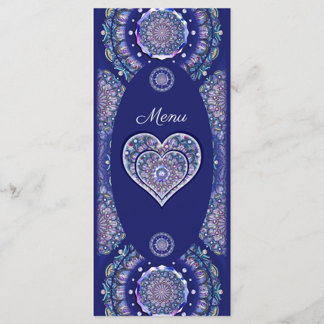 Menu Rosace bleue (Dos)