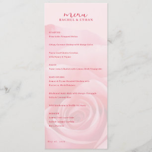 Menu Rose Rose Romantique
