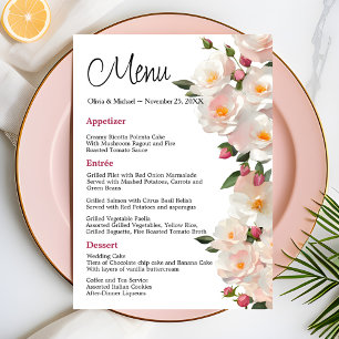 Menu Rose sauvage Elegant Chien rose Mariage