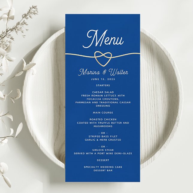 Menu Royal Blue Mariage (Créateur téléchargé)