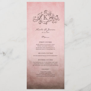 Menu Russe Brown et Mariage de Bohême rose