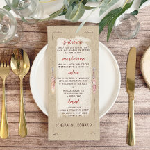 Rustique Boho Floral Kraft Mariage
