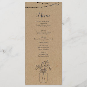 Menu rustique pour épouser ou toute autre occasion