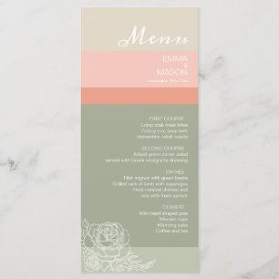 Menu Sage de corail de la pêche de la mer moderne