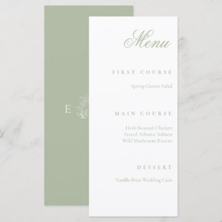 Menu sage green