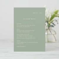 Sage Green Simple Modern Wedding