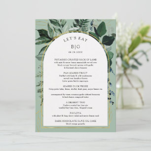 Menu Sage Vert Vert Vert Moderne Dîner de répétition