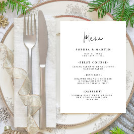 Menu Script minimaliste moderne | MARIAGE