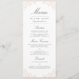 Menu Secret Garden Wedding Dinner Menu - Blush