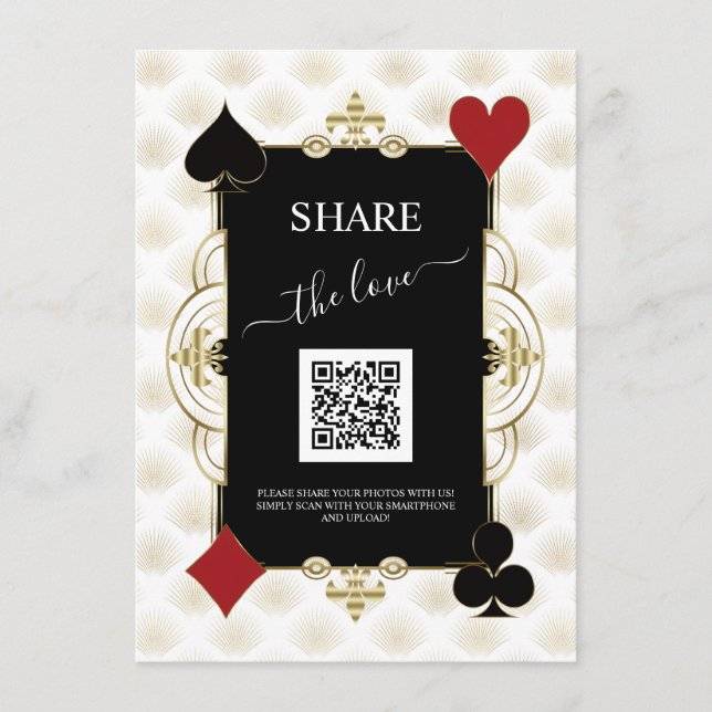Menu Share The Love Photo Wedding QR Code Sign (Devant)