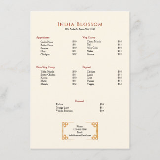 Menu Simple Decorative Border Restaurant