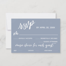 Menu simple Dusty Blue Choice Mariage