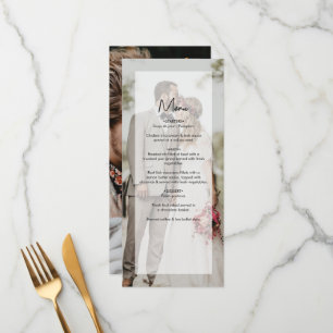 Menu Simple Elegant 2 Photo Overlay Script Mariage