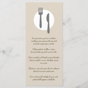 Menu Simple Élégant & Moderne Taupe Restaurant sur mesu