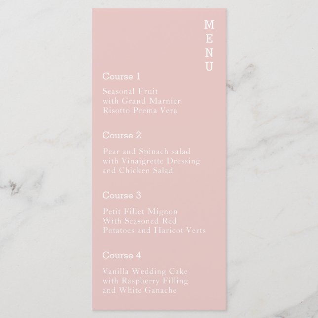 Menu Simple et moderne (Devant)