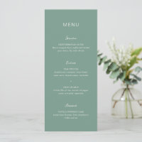 Simple Mariage Élégant Vert Atténué