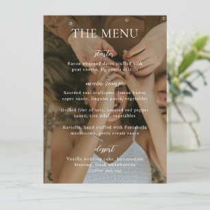 Menu Simple Mariage photo moderne noir et blanc
