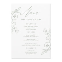 Simple Sage Vert verdure Boho Floral Mariage