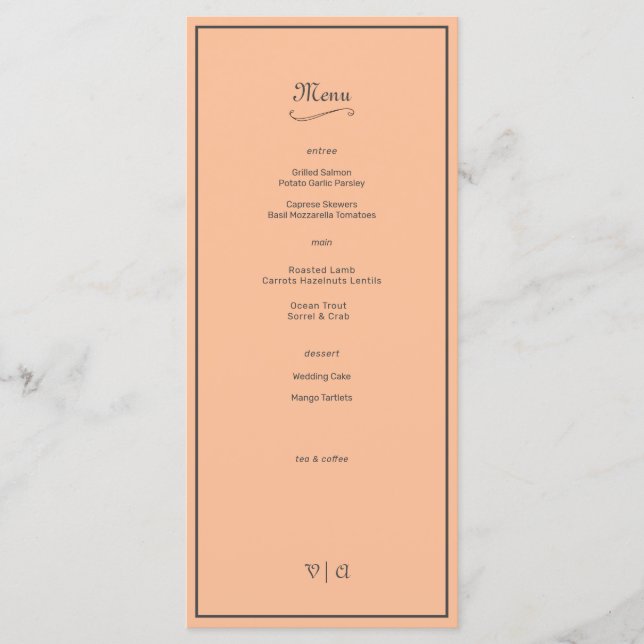 Menu Simplement Elegant Poche Fuzzy avec Frontière (Devant)