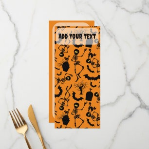 Menu Skeletons d'Halloween Macabre Dance