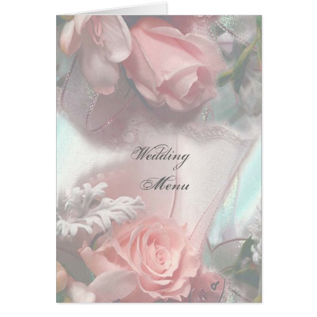 Menü "Soft Pink Roses Wedding" (Vorne)