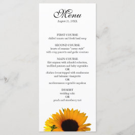 Menu Soirée Sunflower