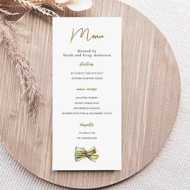 Menu Soirée Thanksgiving (Créateur téléchargé)