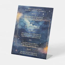 Menü "Starry Night Wedding" Sockelschild