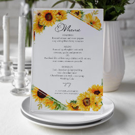 Menü "Sunflower Autumn Hochzeit im Herbst" Einladung