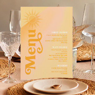 Menu Sunshine Typography Mariage Butter/Marigold ID1048