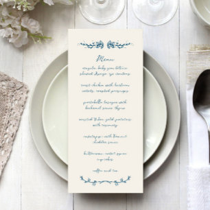 Menu Sweet Whimsical manuscrit Mariage illustré