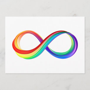 Menu Symbole d'infinité arc-en-ciel stratifié