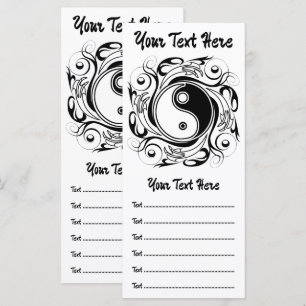 Menu Symbole Yin & Yang Tatouage Noir et Blanc