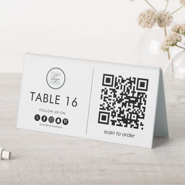 Menü Tableside Bestellung QR Code Tischaufsteller (In Situ (Tisch))