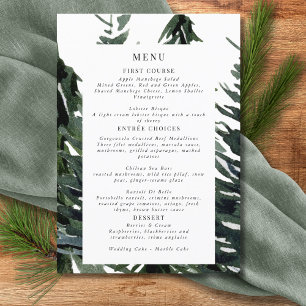 Menu Tartan Russe Forêt Plaid Rouge Noir Vert Blanc