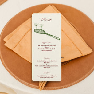 Menu Tennis et Martini Party
