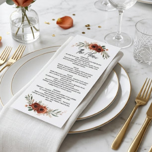 Menu Terracotta Bohème Floral Humeur