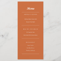 Terracotta brûlé Orange Mariage de automne moderne