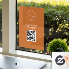 Menü "Terracotta Scan Me QR Code Preisliste" Fensteraufkleber
