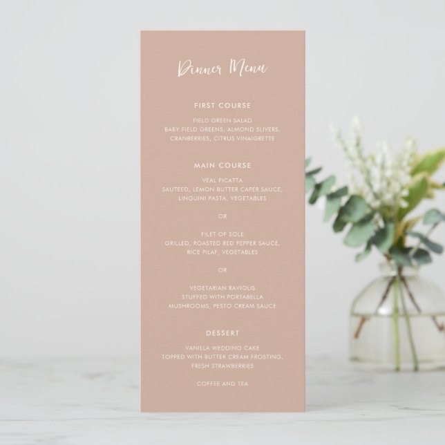 Menu Terre moderne Neutre Mariage simple (Debout devant)