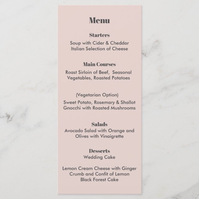 Menu Thème moderne minimal (Devant)