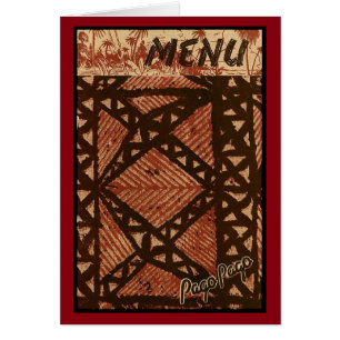 Menu Tiki vintage du milieu du siècle