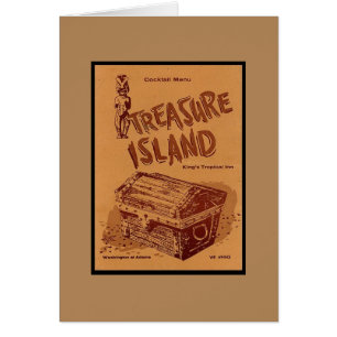 Menu Tiki vintage du milieu du siècle