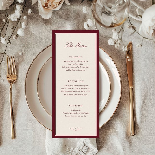 Menu Timeless Elegance Wedding  (Créateur téléchargé)