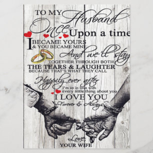 Menu To My Husband Letter, Love Quotes Gift