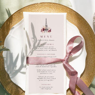 Menu Tour Eiffel Floral Bourgogne