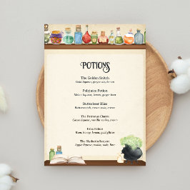 Menü "Trinken" des Wizard-Party Bar Poster