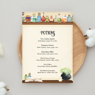 Menü "Trinken" des Wizard-Party Bar Poster